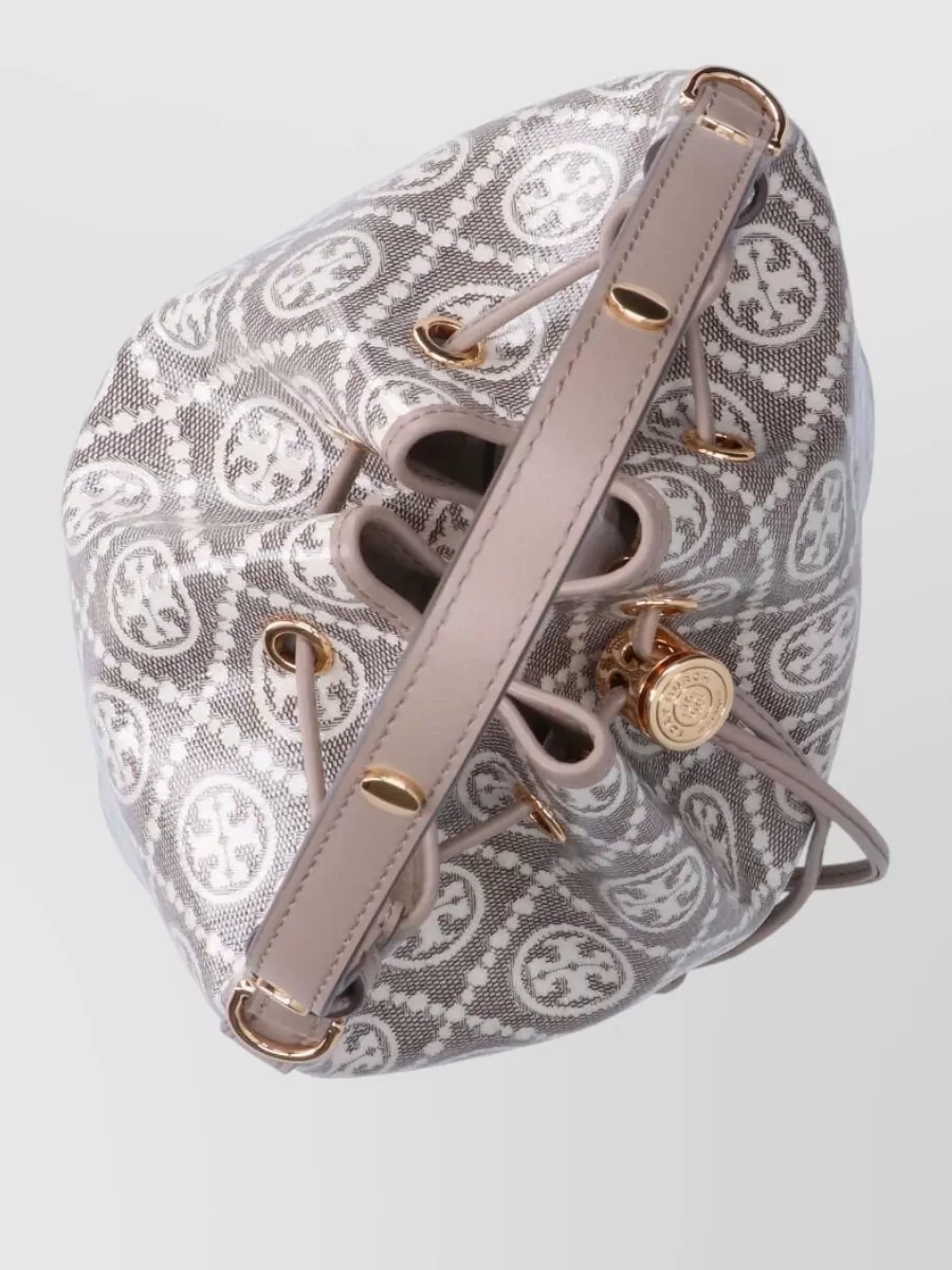 Tory Burch T Monogram Small Coated Canvas Bucket Bag