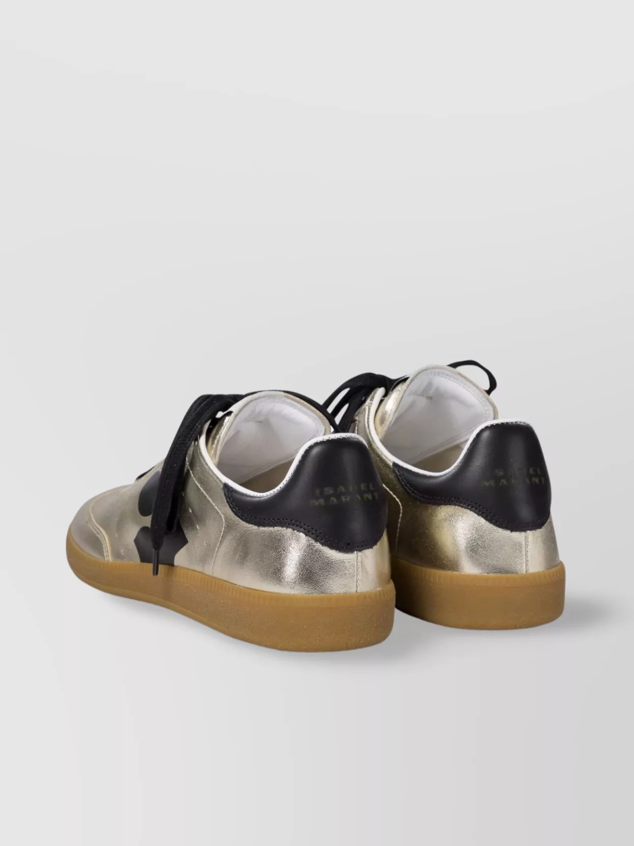 Isabel Marant Low-Top Metallic Finish Rubber Sole Sneakers