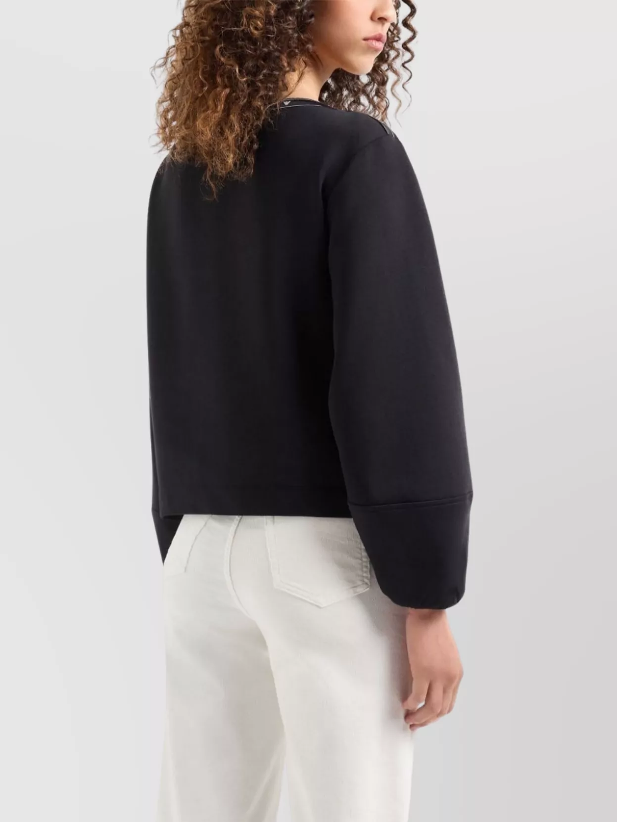 Emporio Armani Cotton Blend Boat Neck Sweatshirt