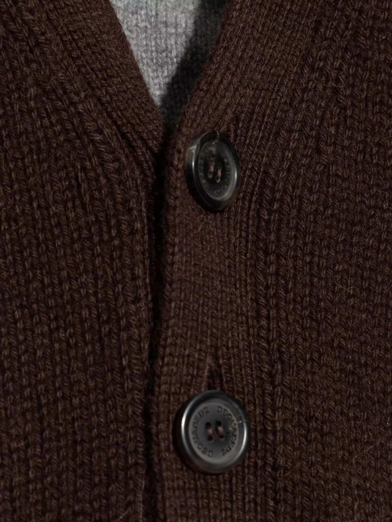 Dsquared2 V-Neck Drop Shoulder Knit Cardigan