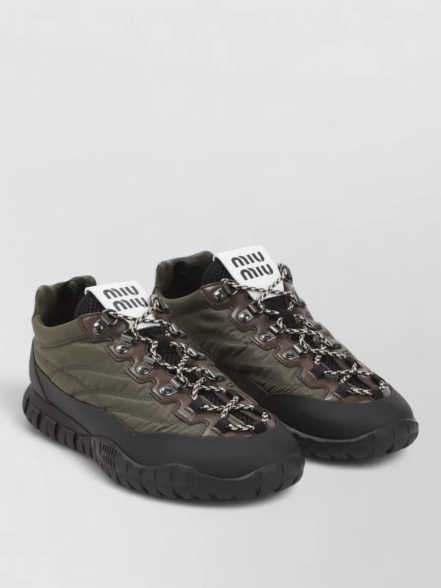 Miu Miu panelled high-top sneakers