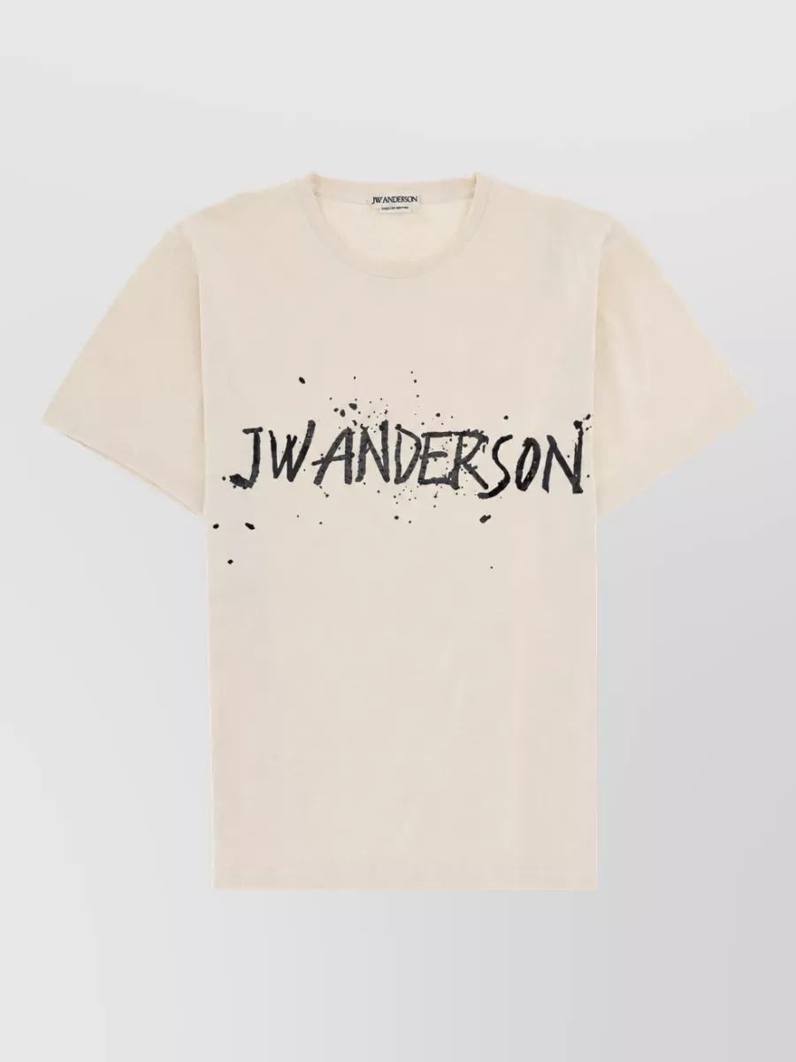 Jw Anderson Logo Crew Neck Graphic Print T Shirt
