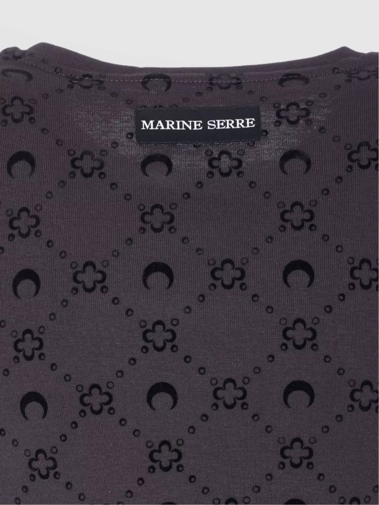 Marine Serre Moon Logo Patterned Crewneck Short Sleeve Top