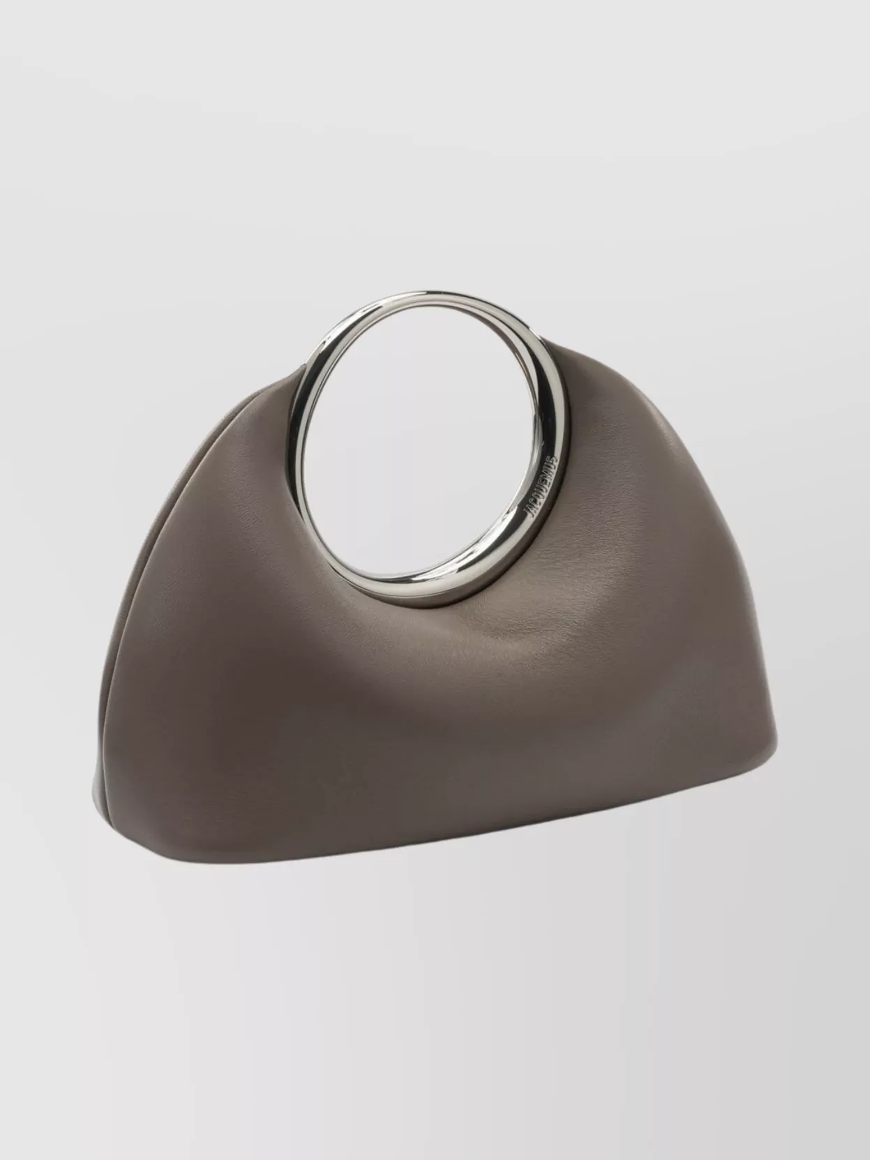 Jacquemus Structured Clutch Bag Featuring Metallic Handle