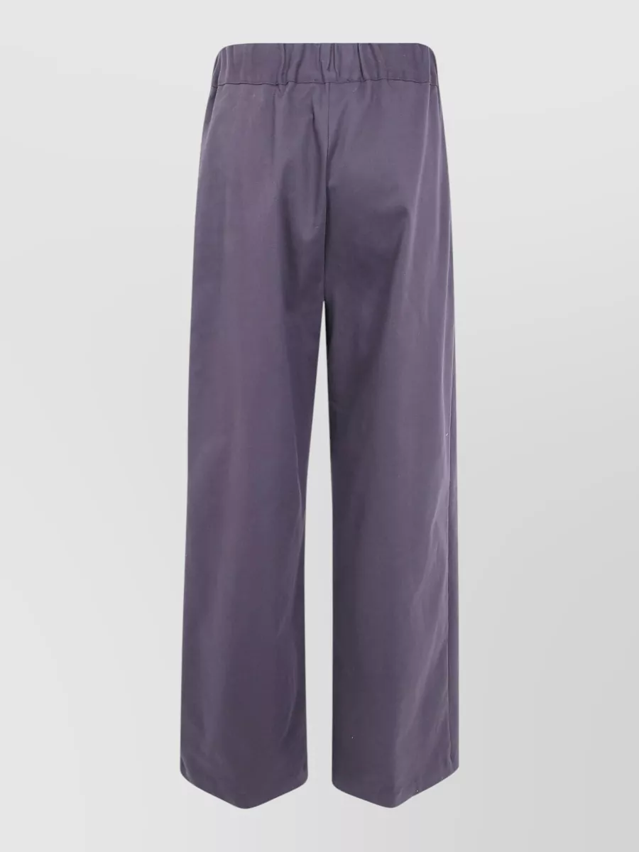 Semicouture Cotton Wide-Leg Trousers