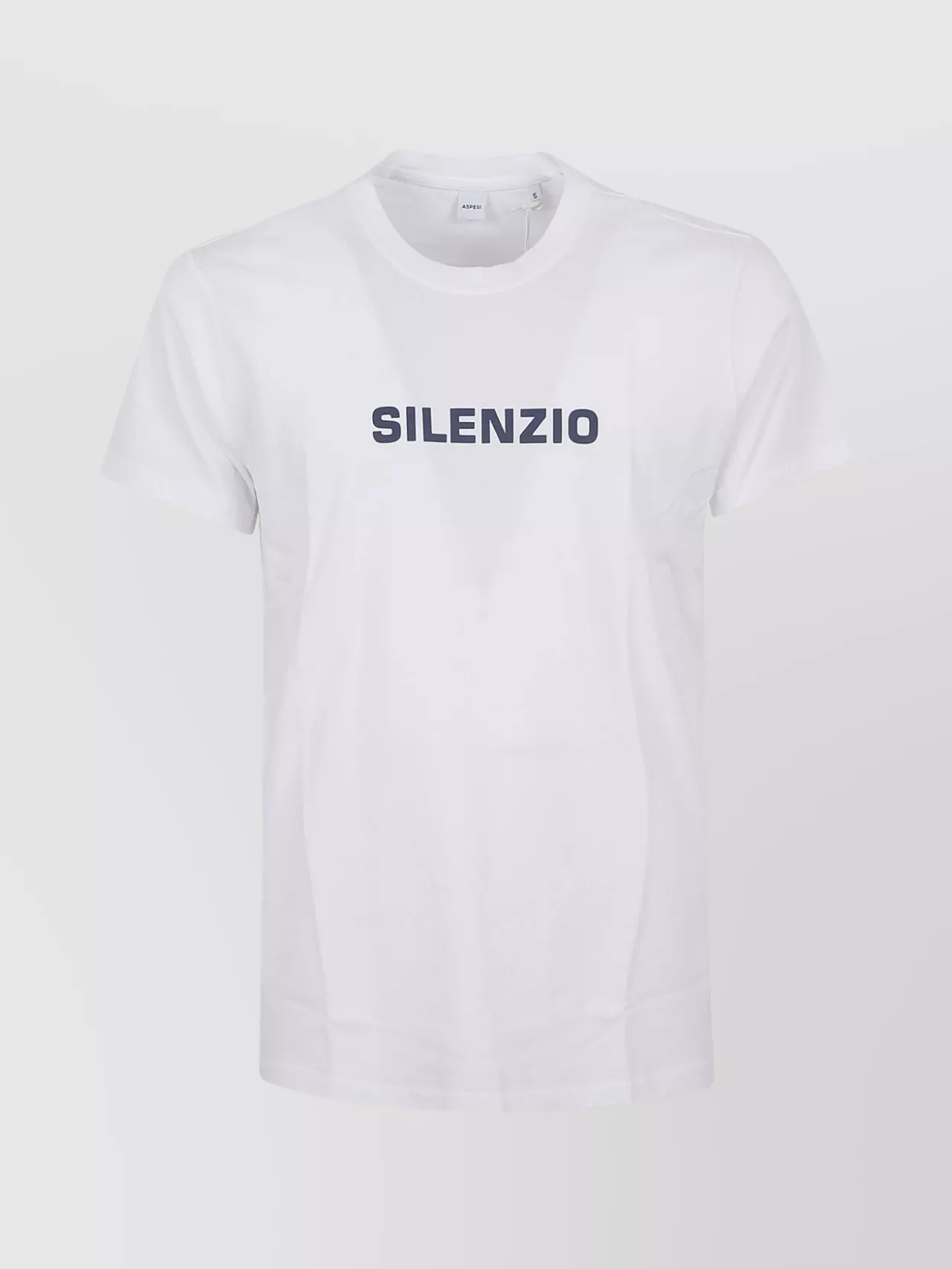 Shop Aspesi Silent Crew Neck T-shirt With Graphic Print In White