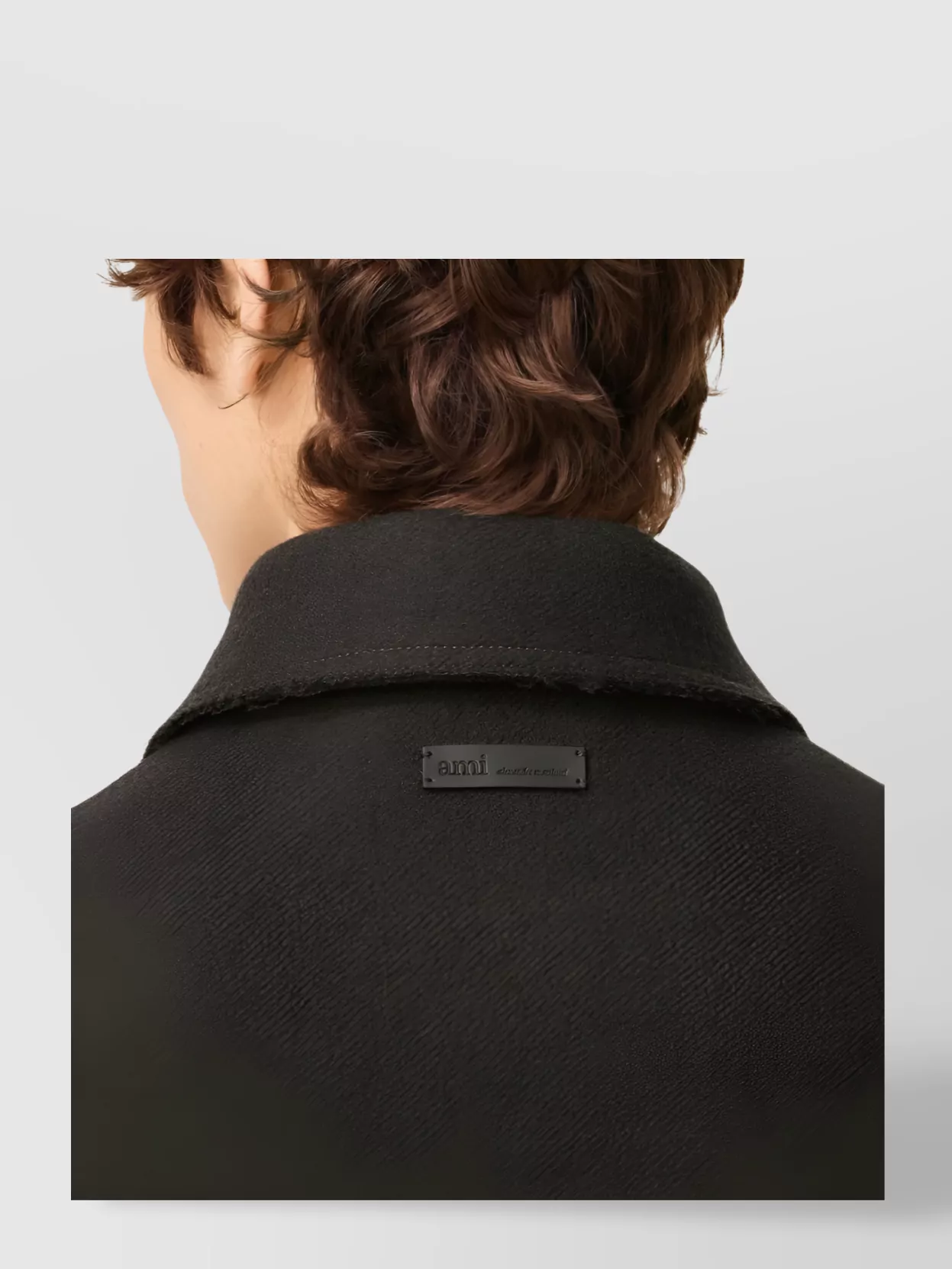 Ami Paris Wool Jacket With Long Sleeves And Buttoned Cuffs