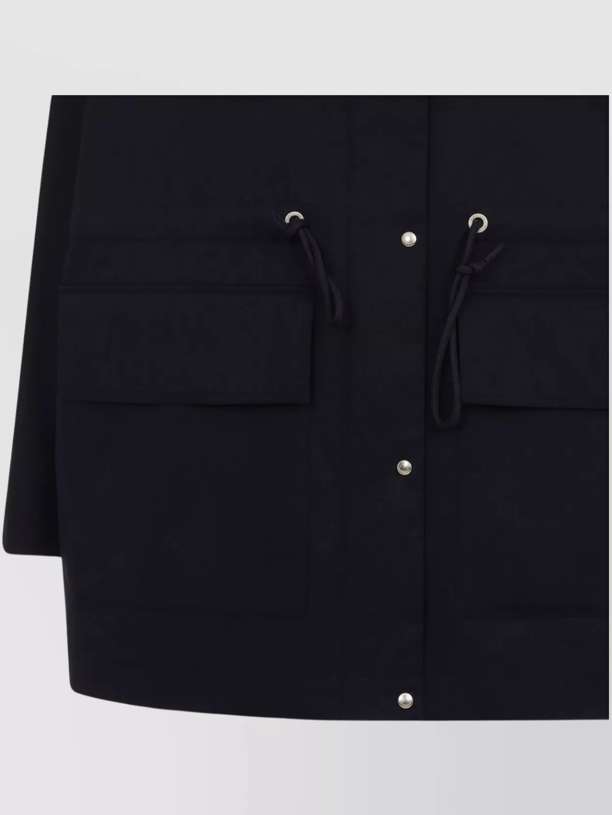 Shop Moncler Gaillon Drawstring Hood Cotton Jacket
