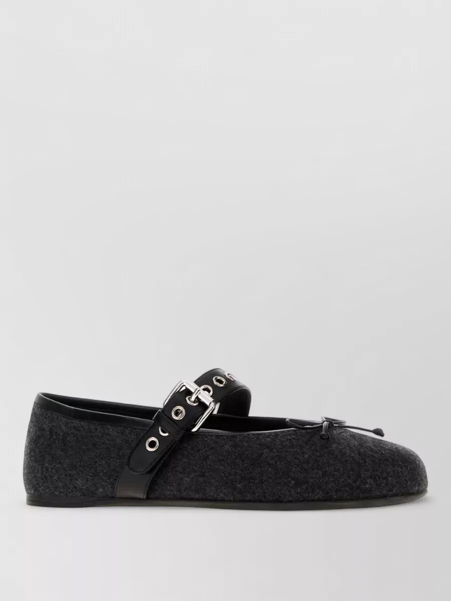 Miu Miu flannel ballerinas