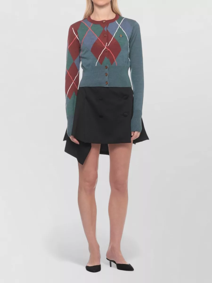 Vivienne Westwood Wool Argyle Cropped Cardigan