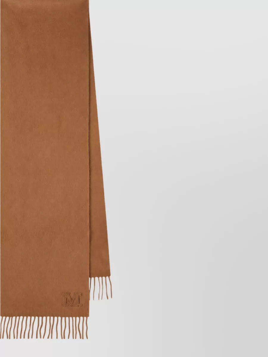Max Mara cashmere fringed scarf