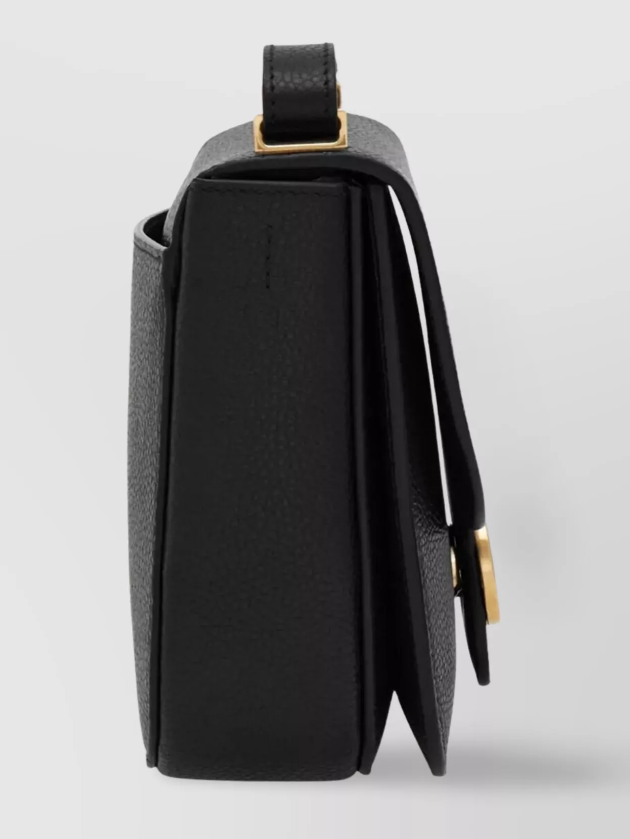 Shop Ferragamo Double Gancini Crossbody Flap Bag In Black