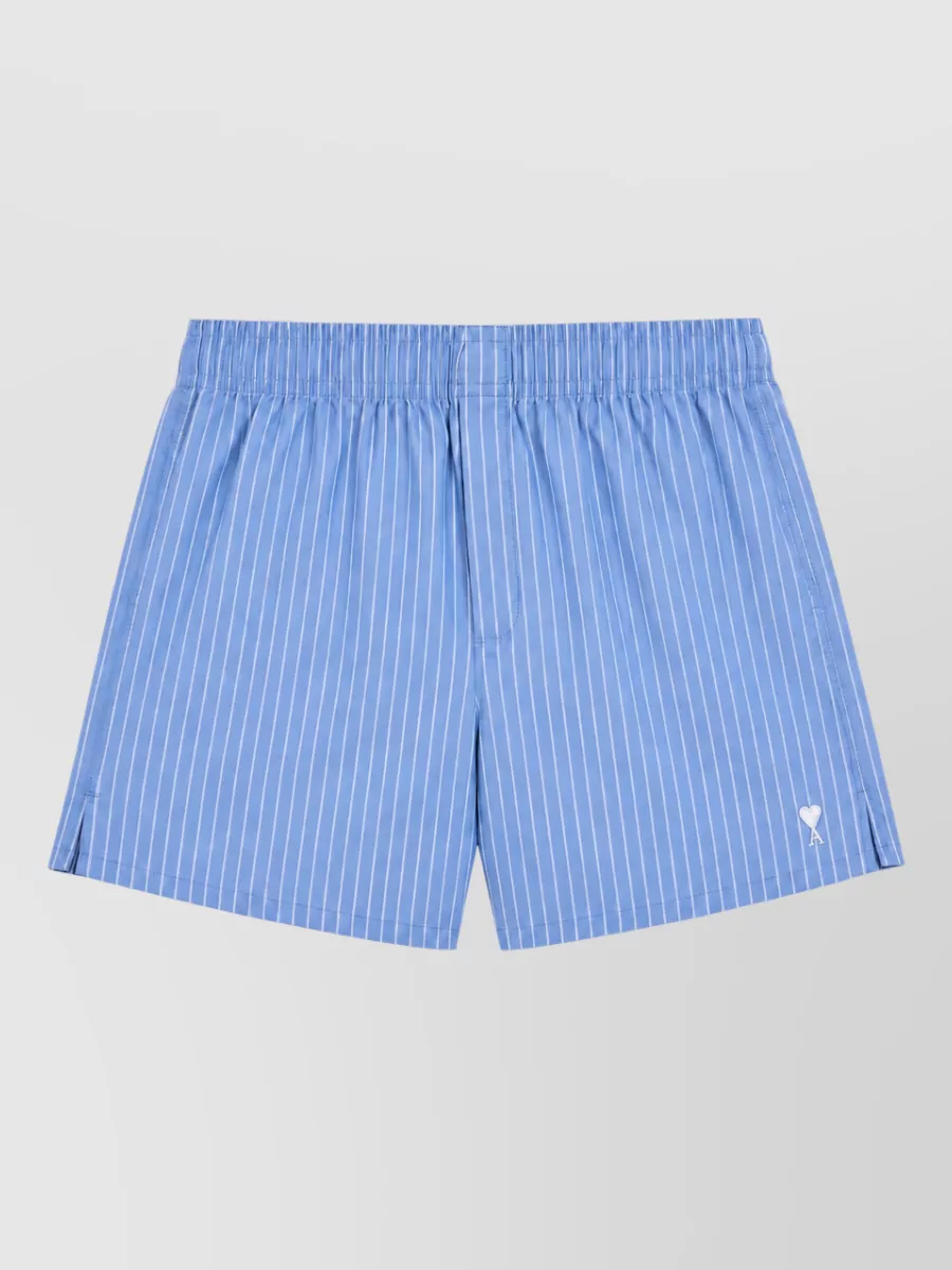 Ami Paris striped swim shorts