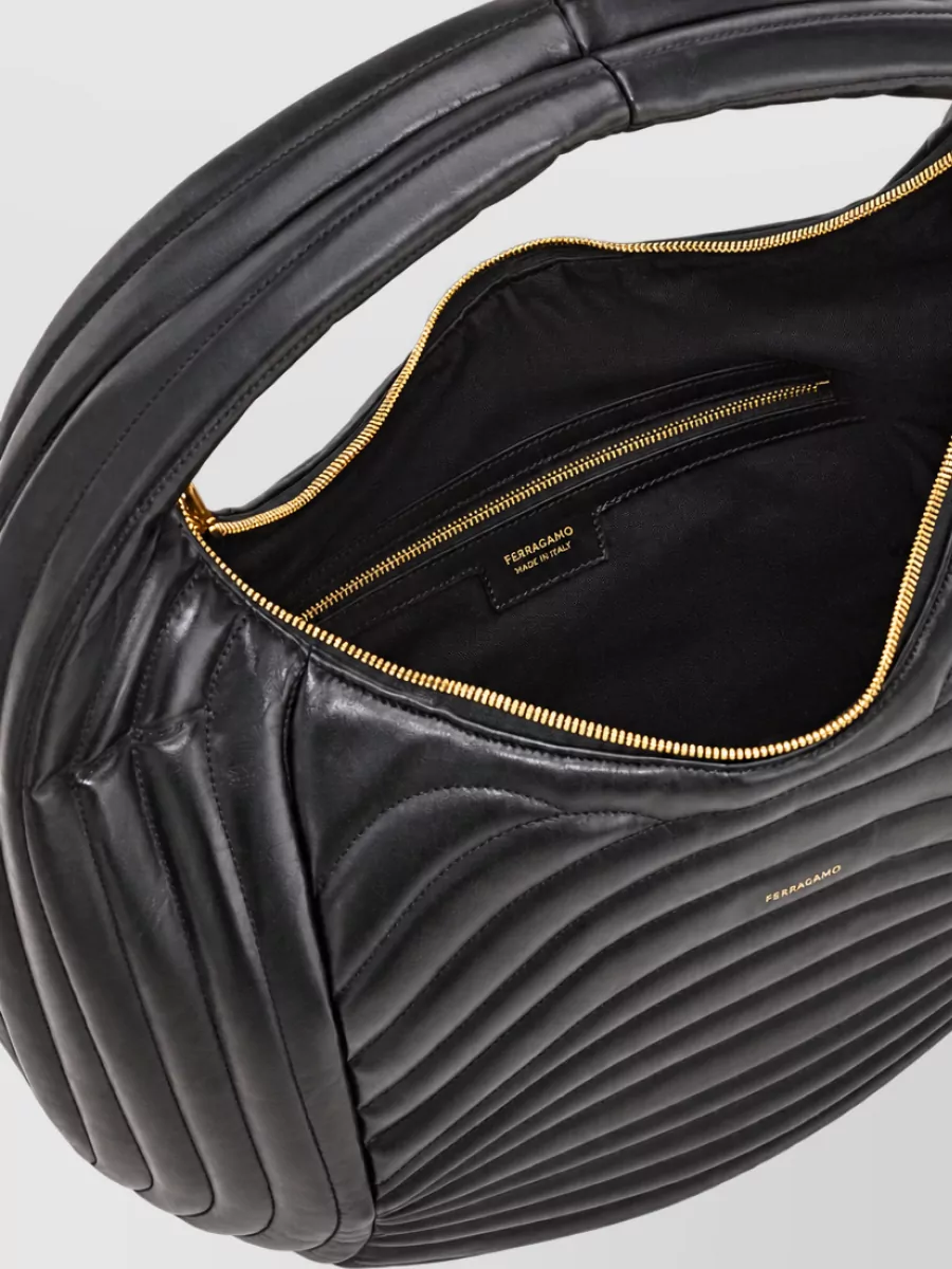 Ferragamo Leather Bucket Bag