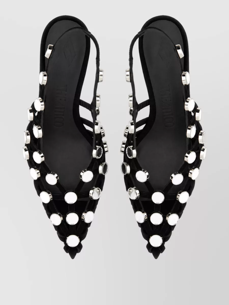 The Attico Leather Slingback Mules