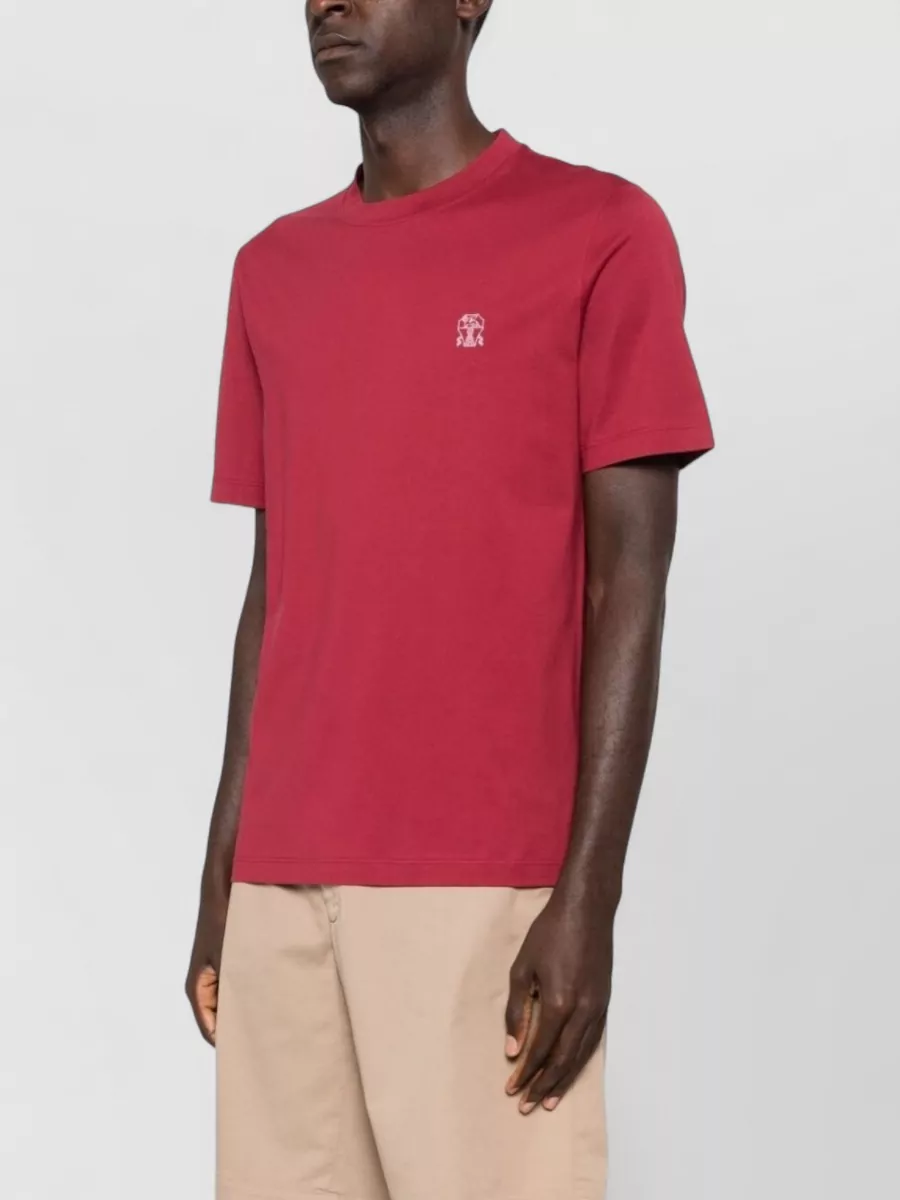 Brunello Cucinelli Cotton T-Shirt With Logo And Crew Neck