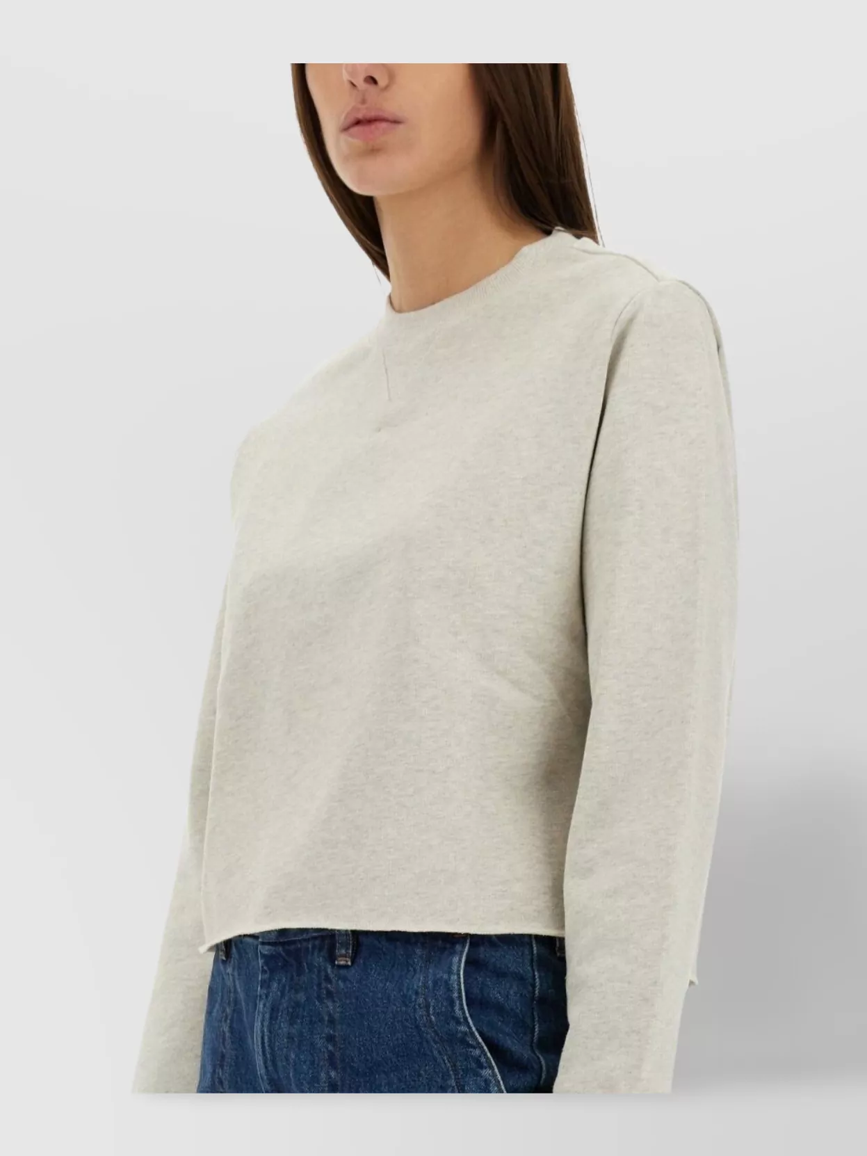 A.p.c. Logo Crew Neck Cropped Sweatshirt