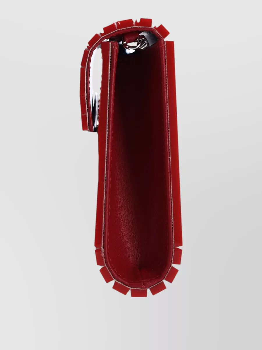 Jimmy Choo Rectangular Clutch Bag Chain Strap Detail