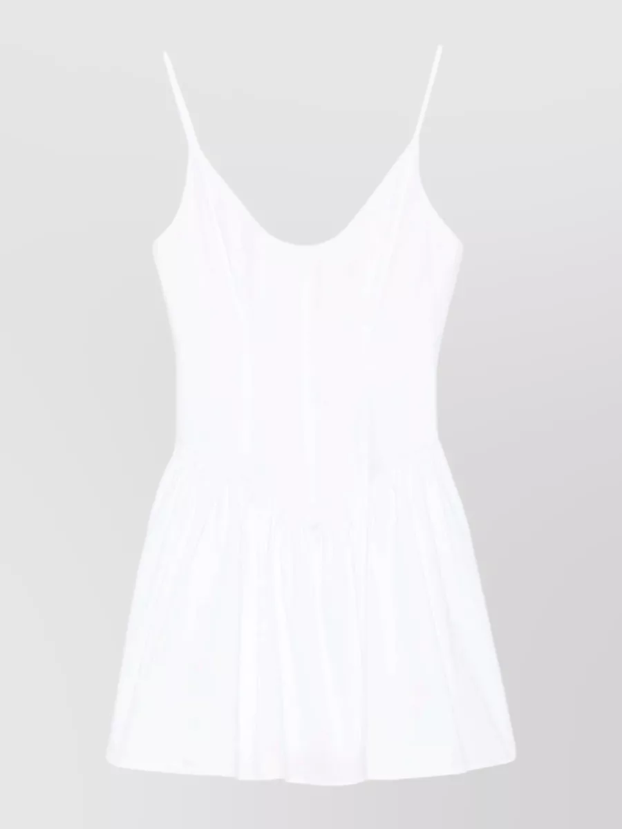 Staud cotton fitted mini dress
