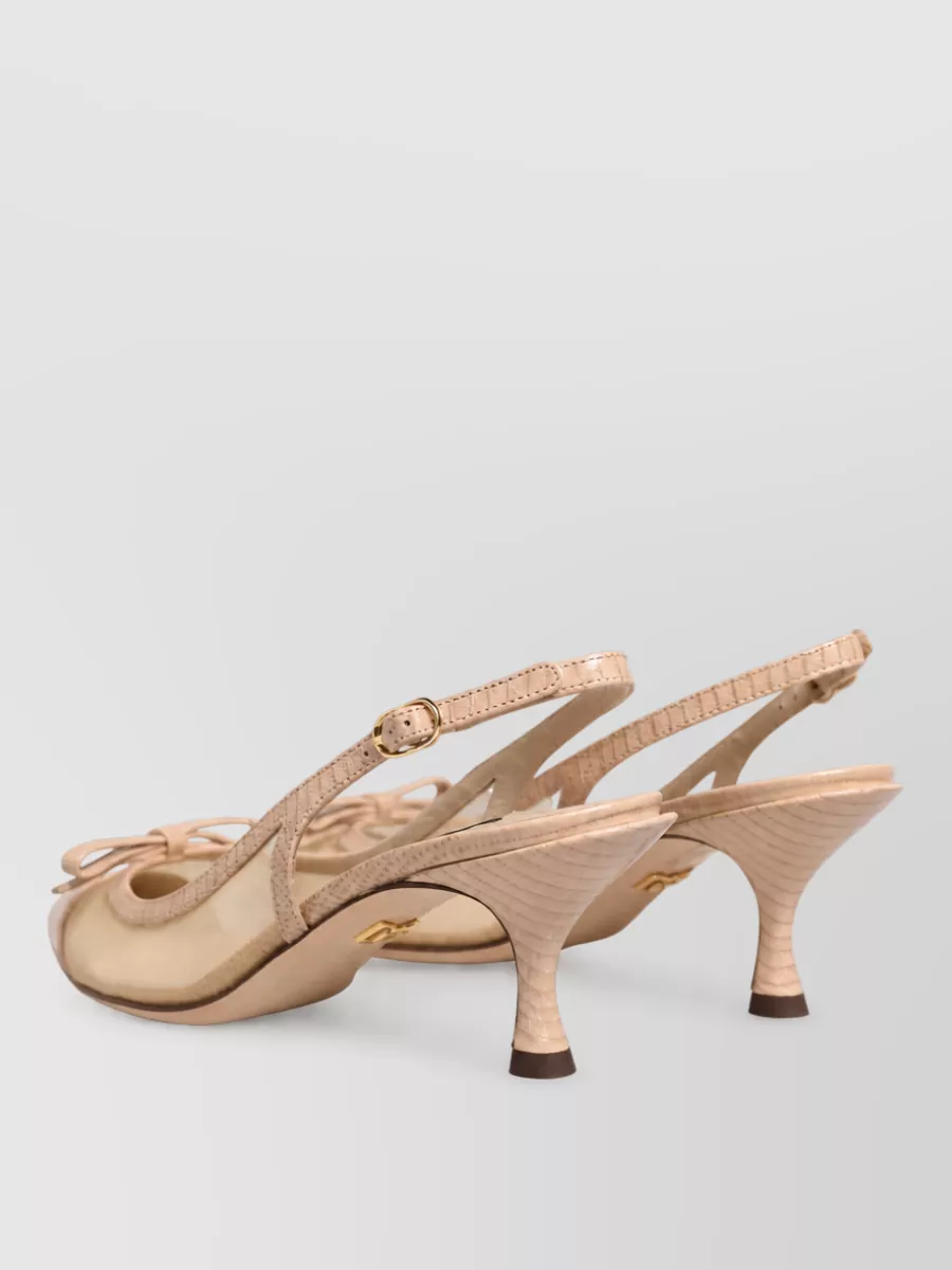 Dolce&Gabbana Leather Mesh Slingback Pumps
