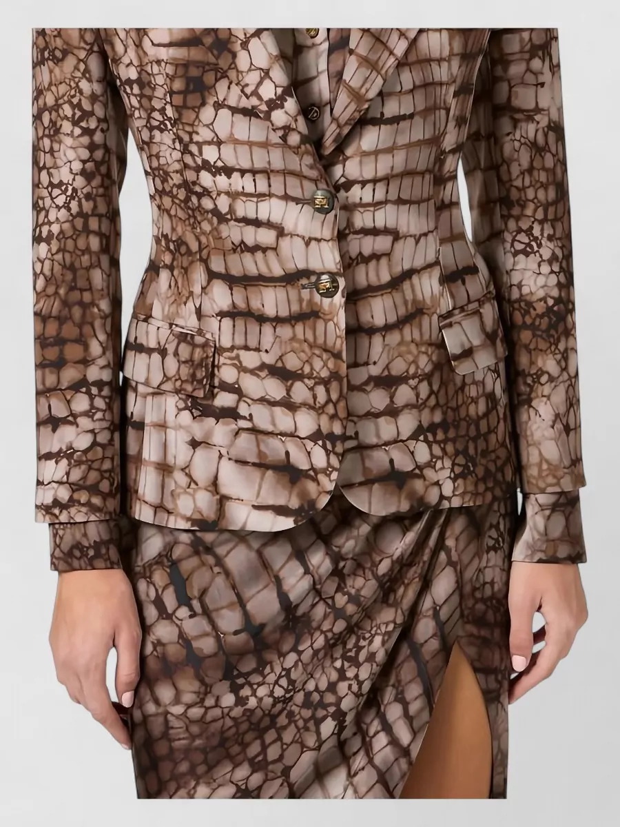 Elisabetta Franchi Tailored Jacket Buttons Front Pockets Long Sleeves