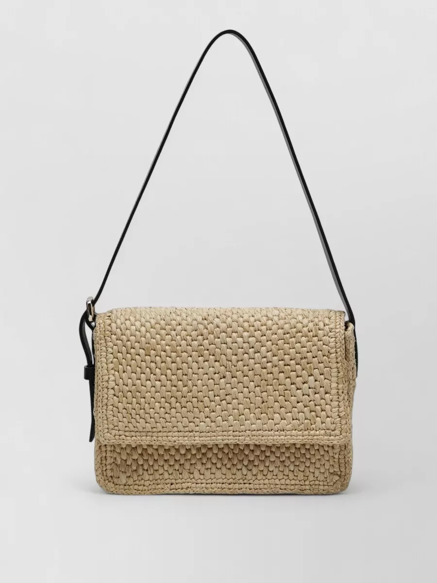 Manebi raffia tote shoulder bag