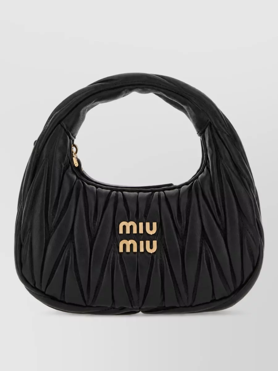 Miu Miu wander mini nappa leather quilted clutch bag