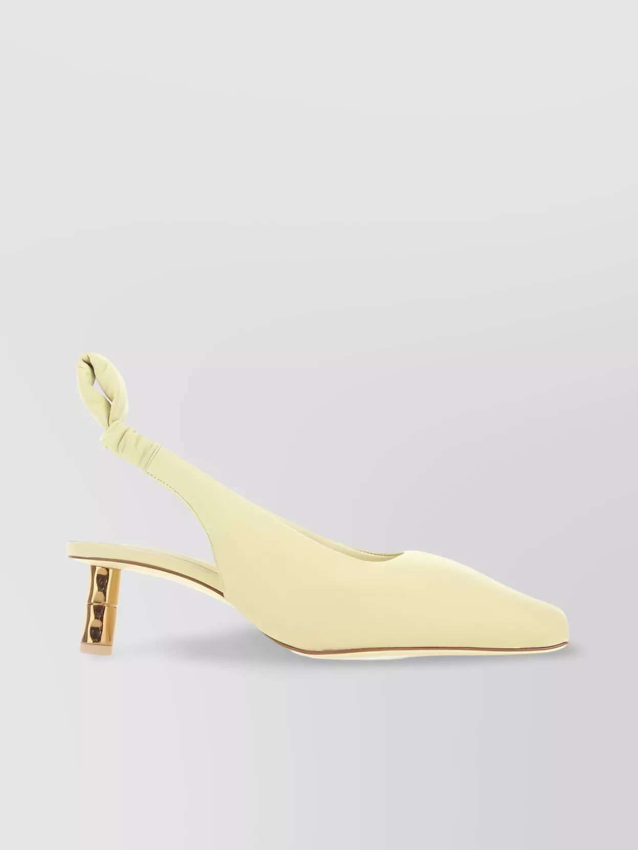 Shop Boyy Pointed Toe Pumps With Kitten Heel And Metallic Detail In Yellow