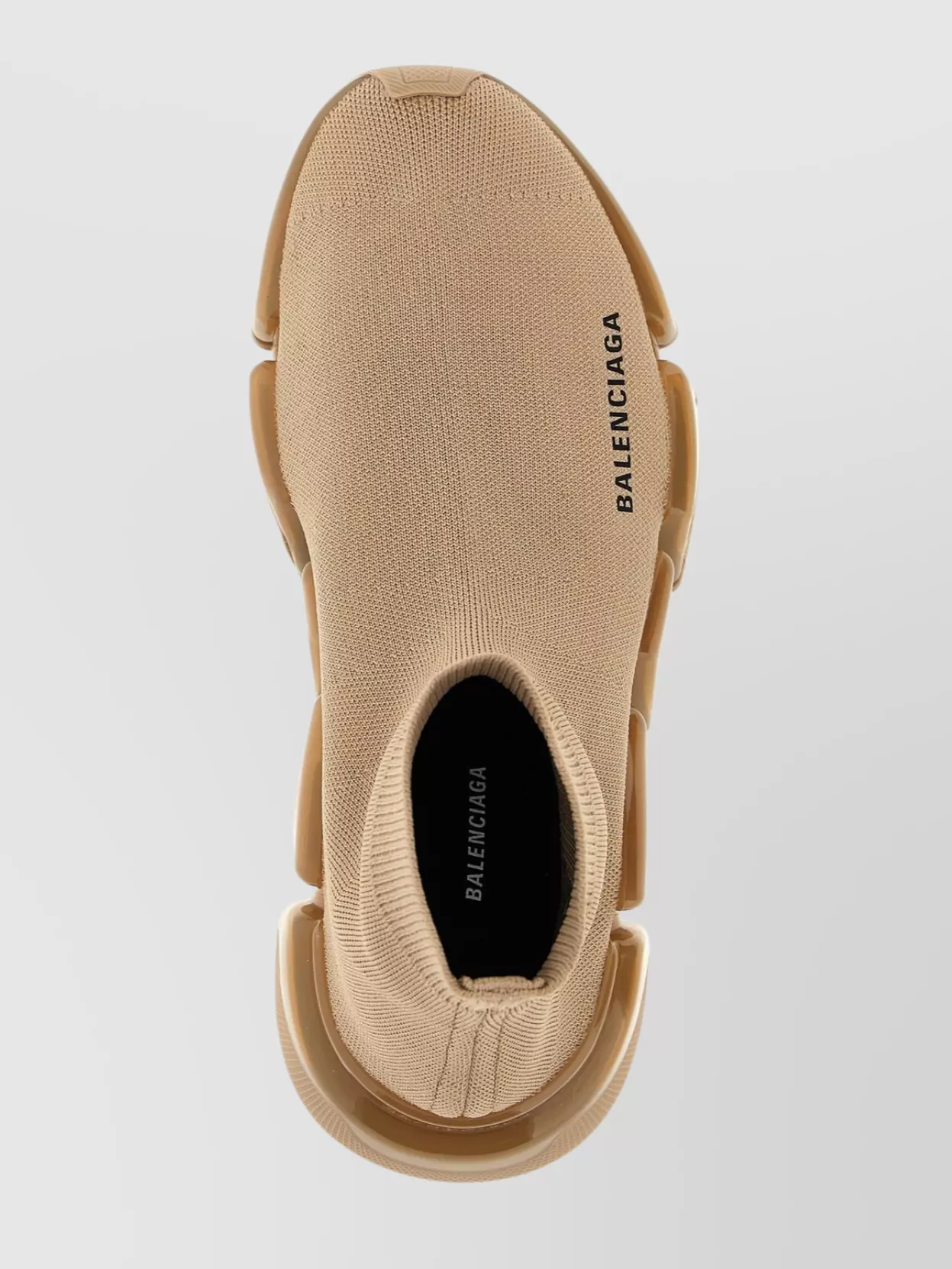 Balenciaga 'Clear Sole Ribbed Ankle Sock Sneakers'