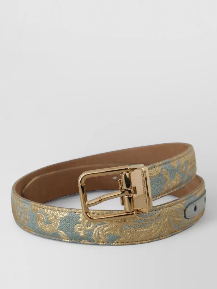 Dolce&Gabbana leather jacquard belt