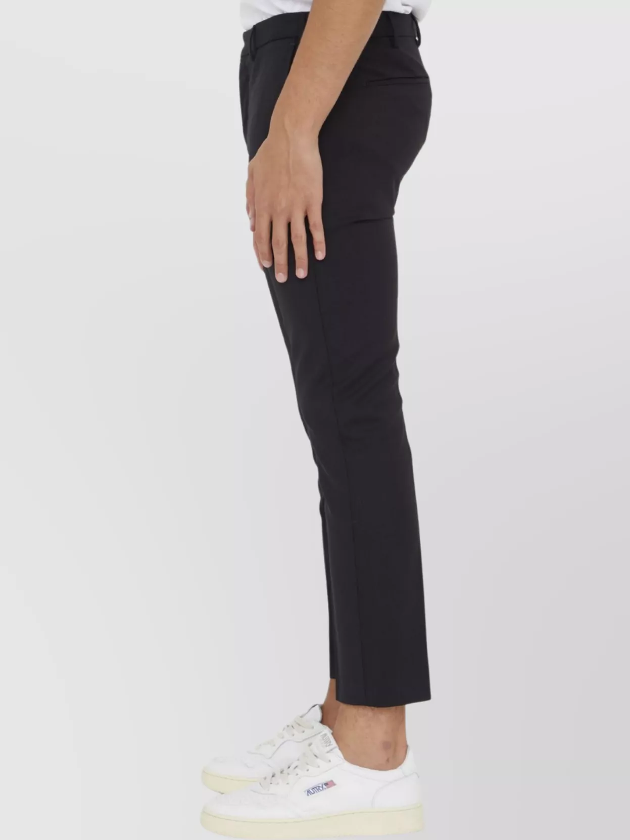 Pt Torino Belt-loops Zip-fly Trousers In Black