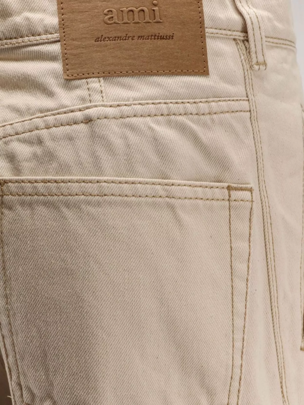 Ami Paris Wide-Leg Denim Trousers With Patch Pockets
