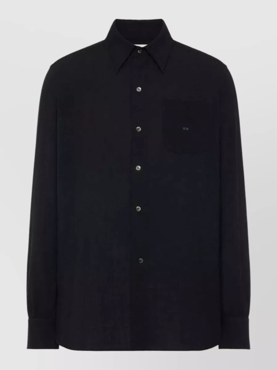 Maison Margiela Virgin Wool Long-Sleeve Shirt