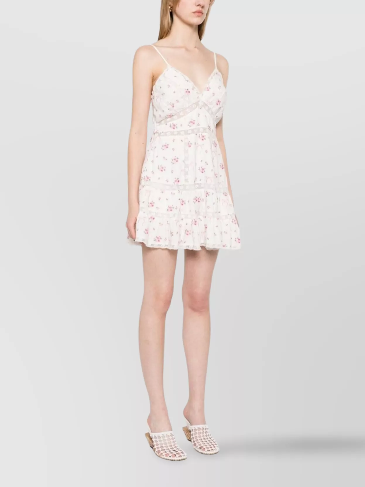 Loveshackfancy Solbina Ribbed Floral And Bow-embroidered Cotton Mini Dress