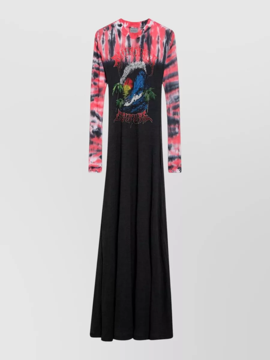 Balenciaga printed maxi dress