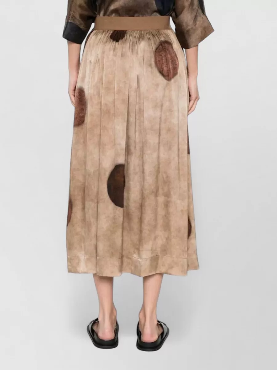 Uma Wang Silk Polka-Dot Pleated Midi Skirt