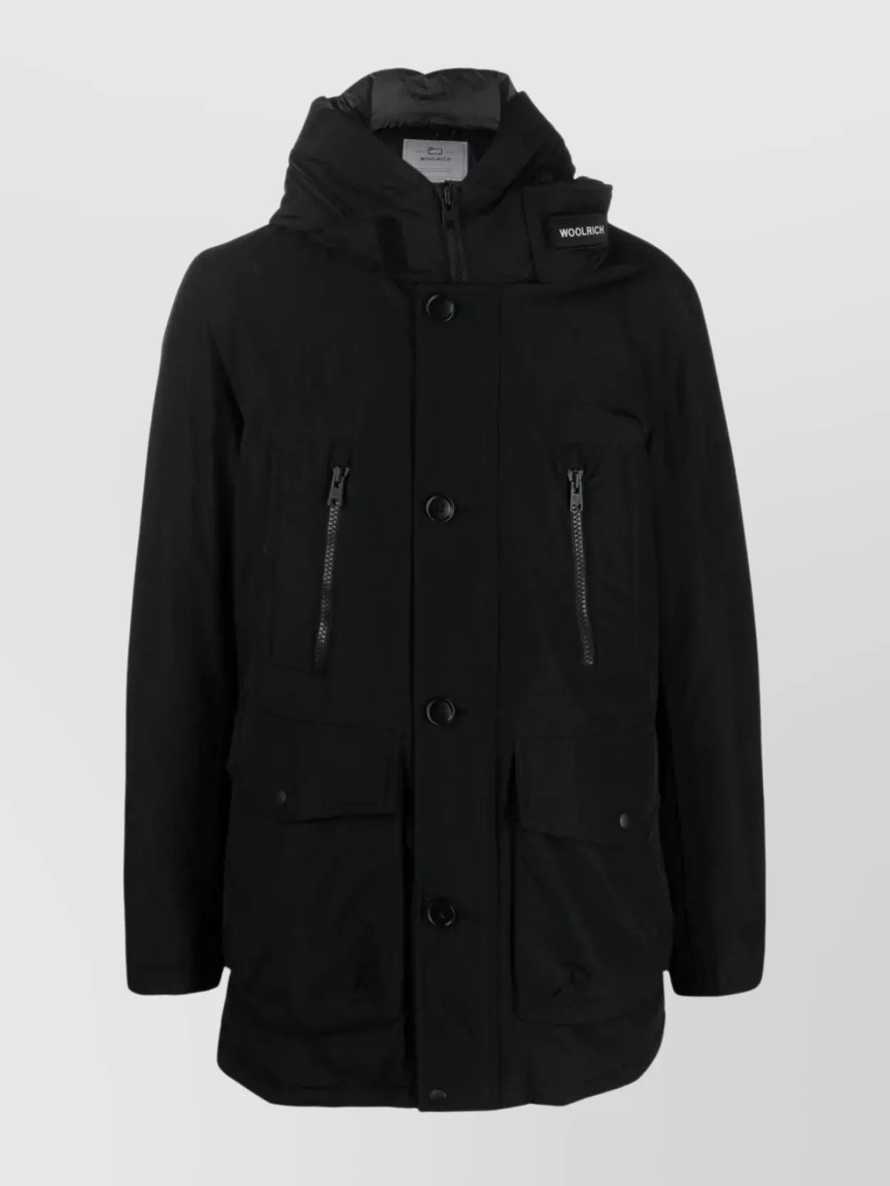 Shop Woolrich Insulated Arctic Hooded Parka In Black