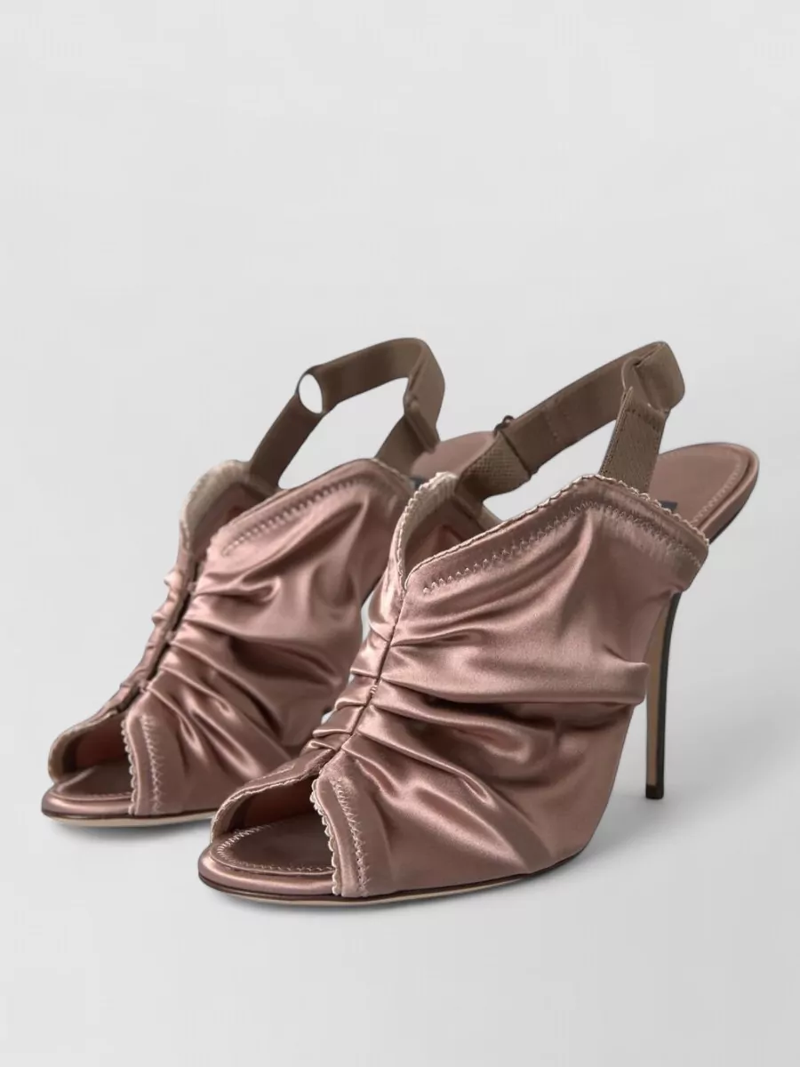 Dolce&Gabbana Gathered slingback stiletto sandals