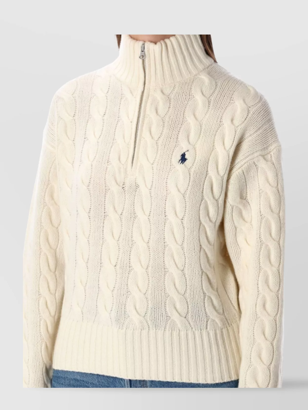 Polo Ralph Lauren Cable Knit Half Zip Sweater