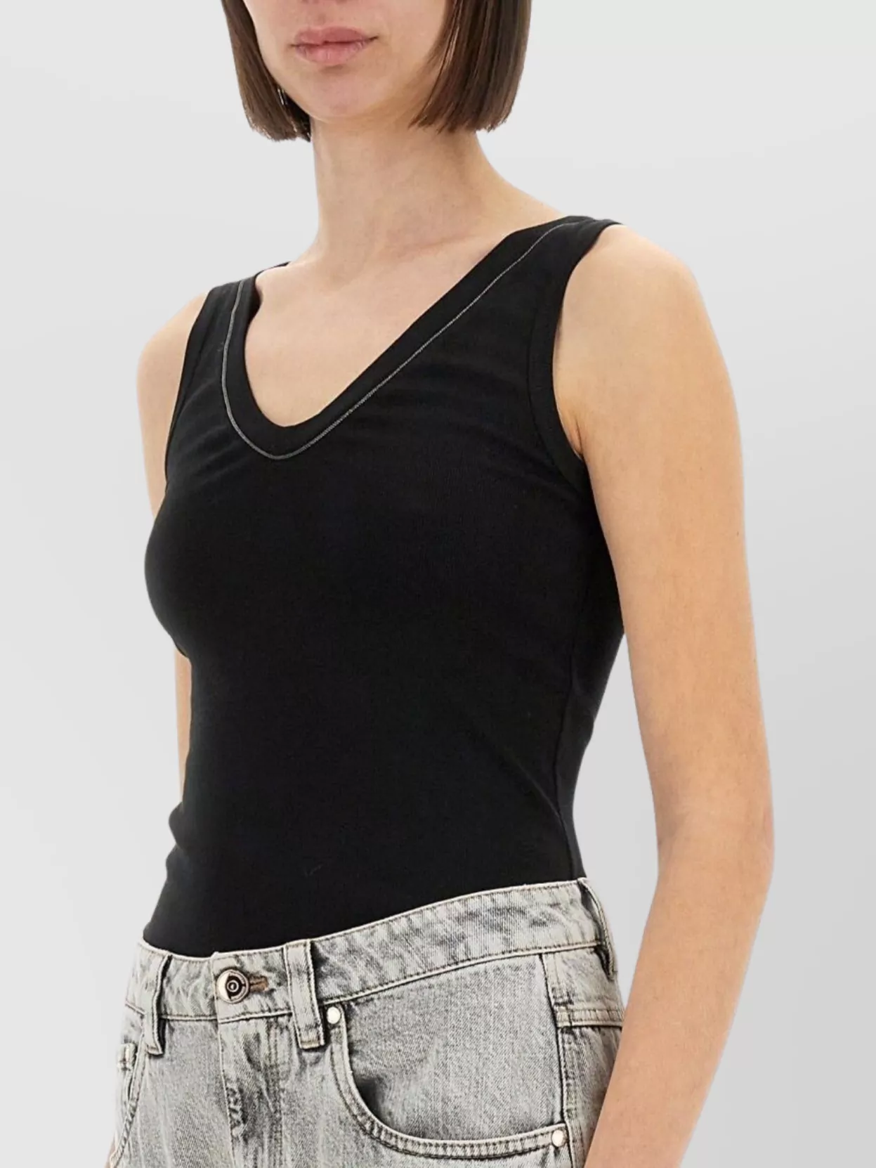 Brunello Cucinelli Tank Top In Cotton