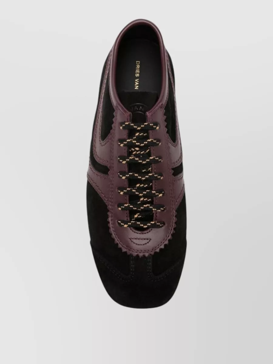 Dries Van Noten Leather Low-Top Sneakers
