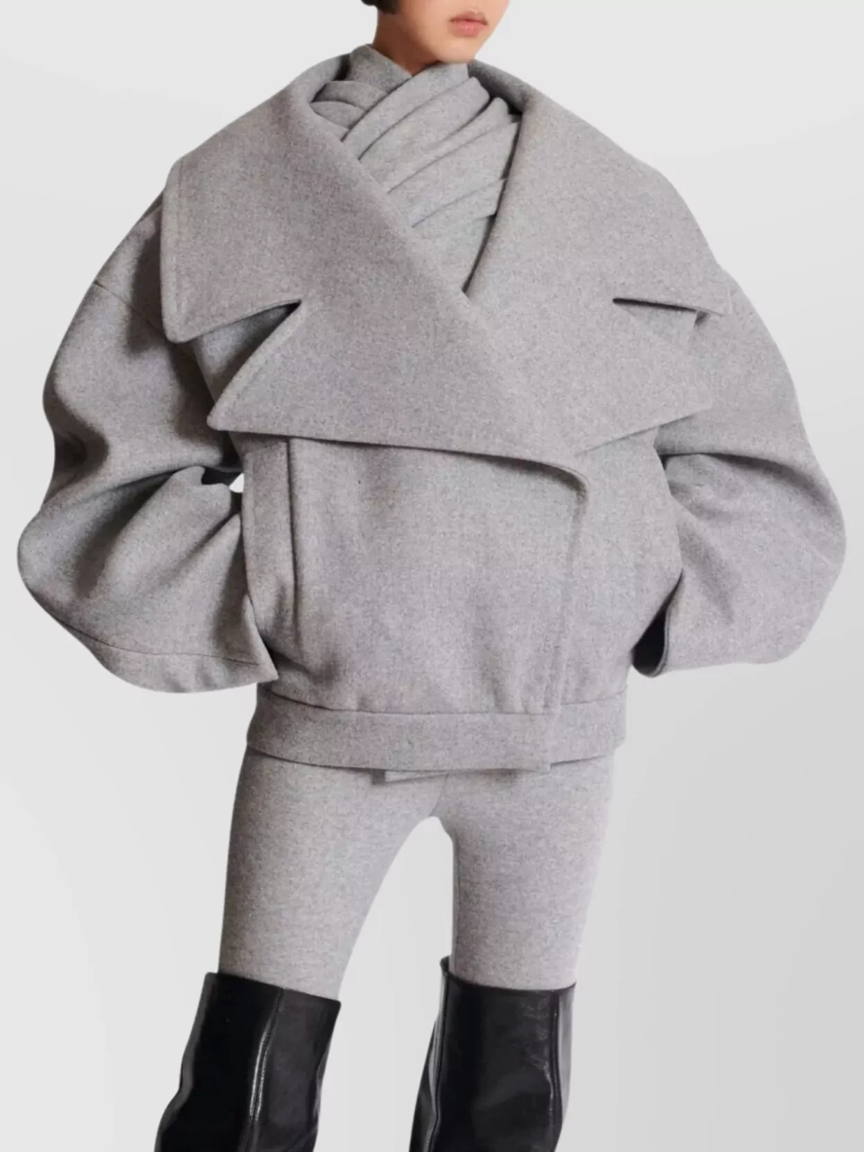 Balmain Oversized Wool Caban Featuring Pockets