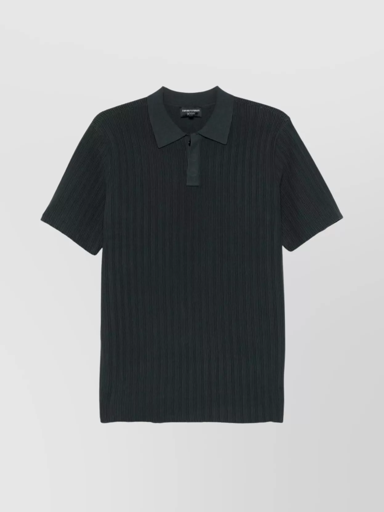 Emporio Armani Textured Polo Shirt With Collar And Short Sleeves