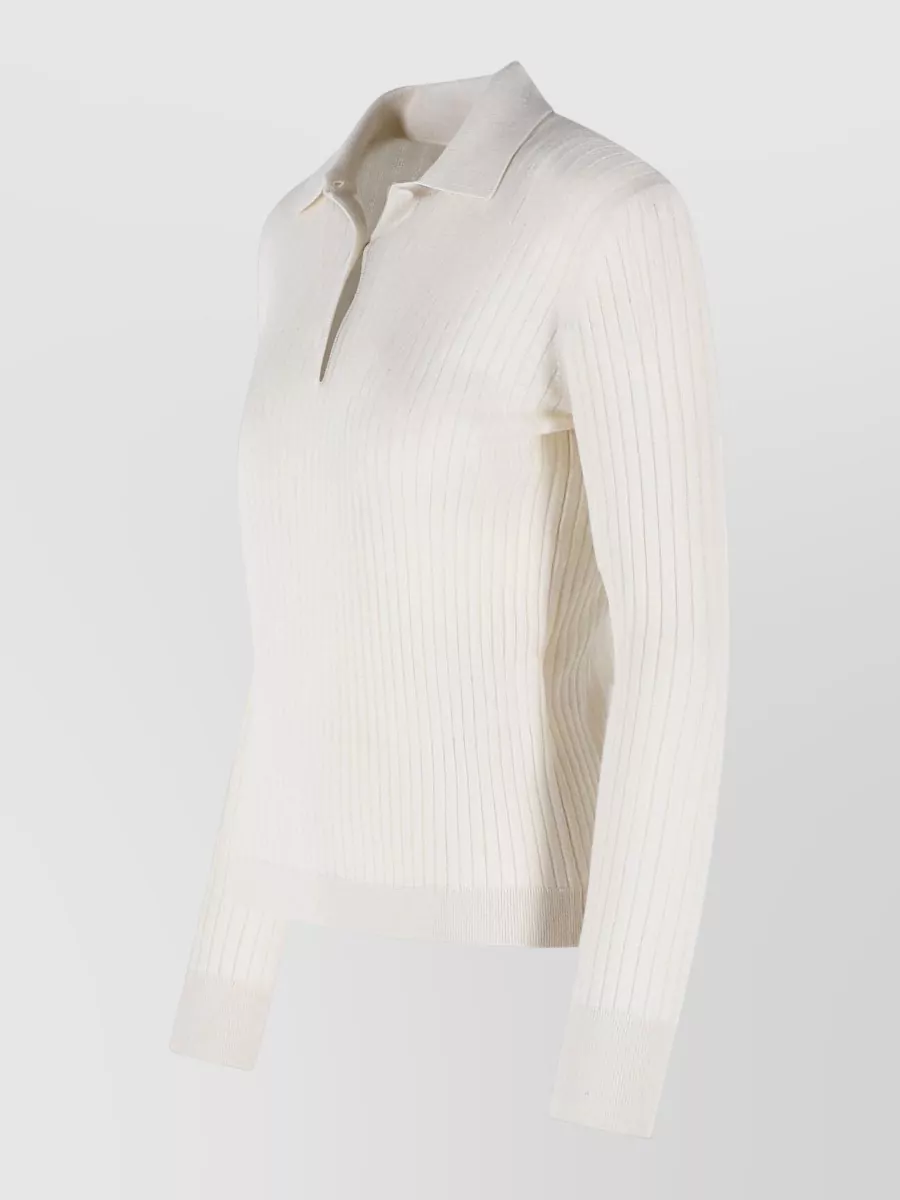 Max Mara Gitano Cashmere Silk Collared Knit Sweater