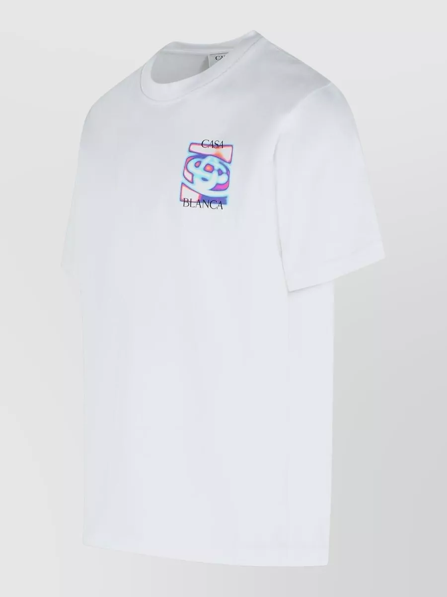 Casablanca Graphic Print Cotton Crew Neck T-Shirt