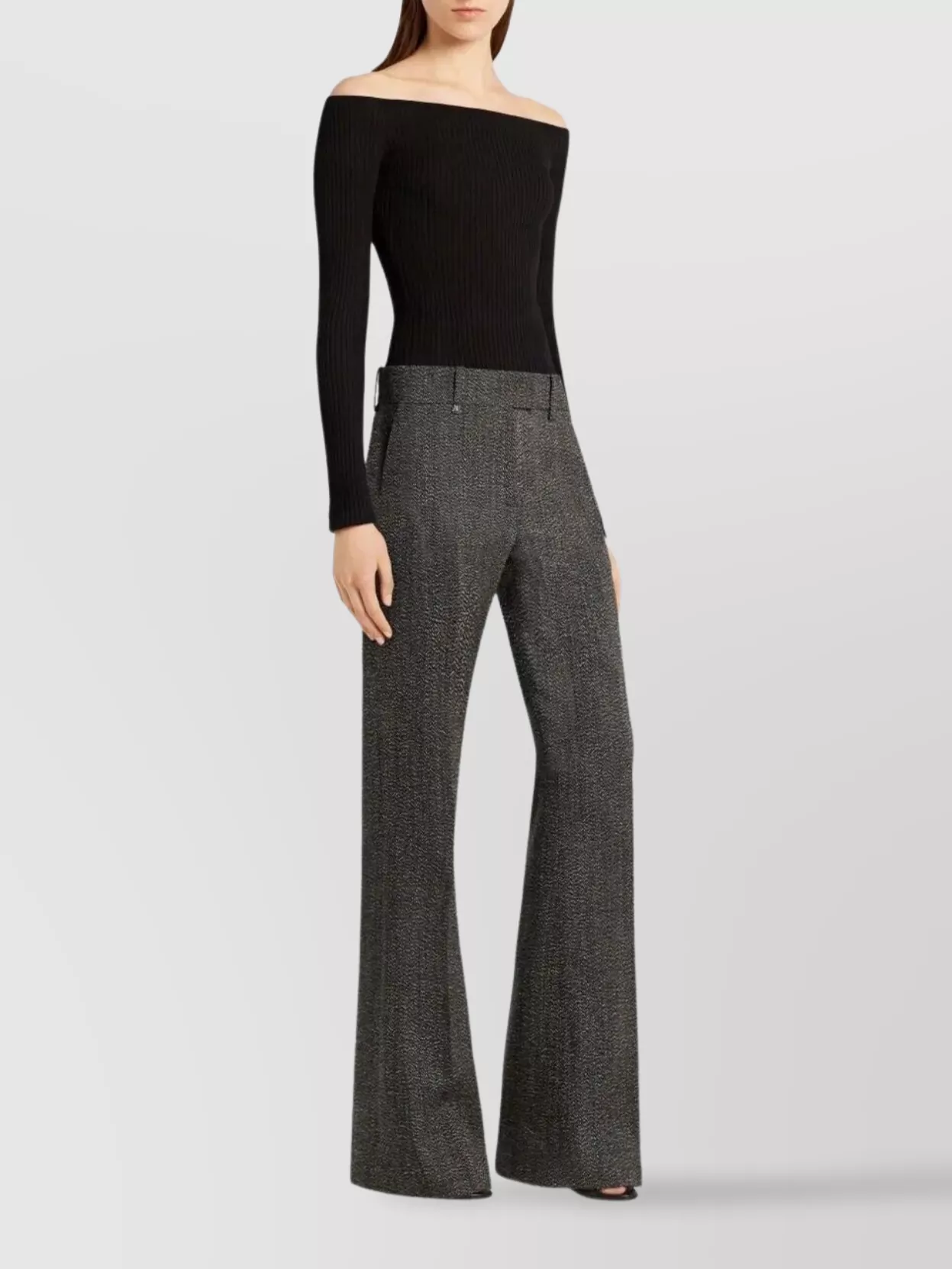 Courrèges Shoulderless Ribbed Knit Top