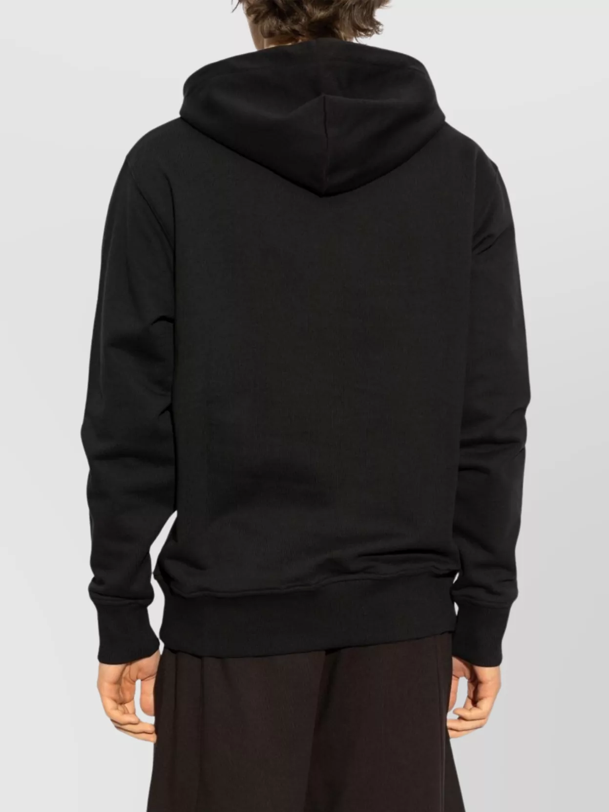Versace Jeans Couture Graphic Print Cotton Sweatshirt With Drawstring Hood