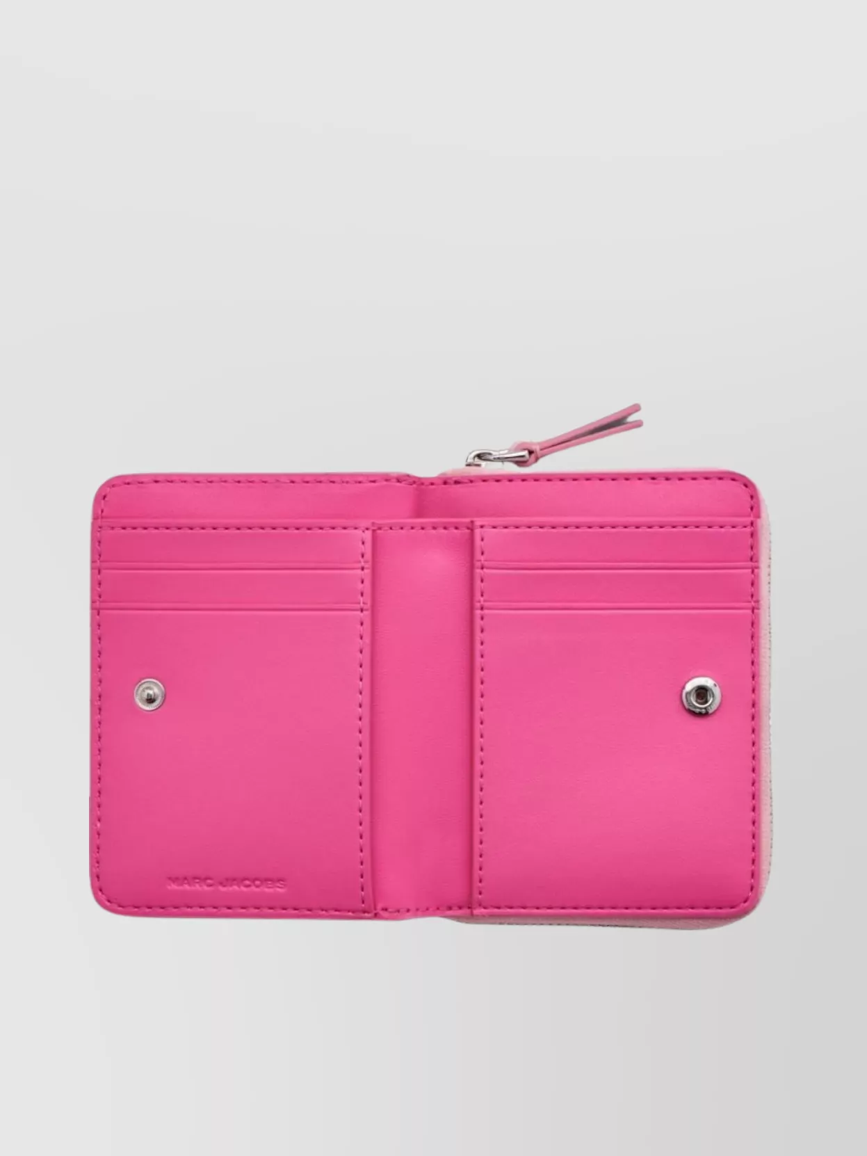 Marc Jacobs Compact Leather Wallet Card Slots In Pink