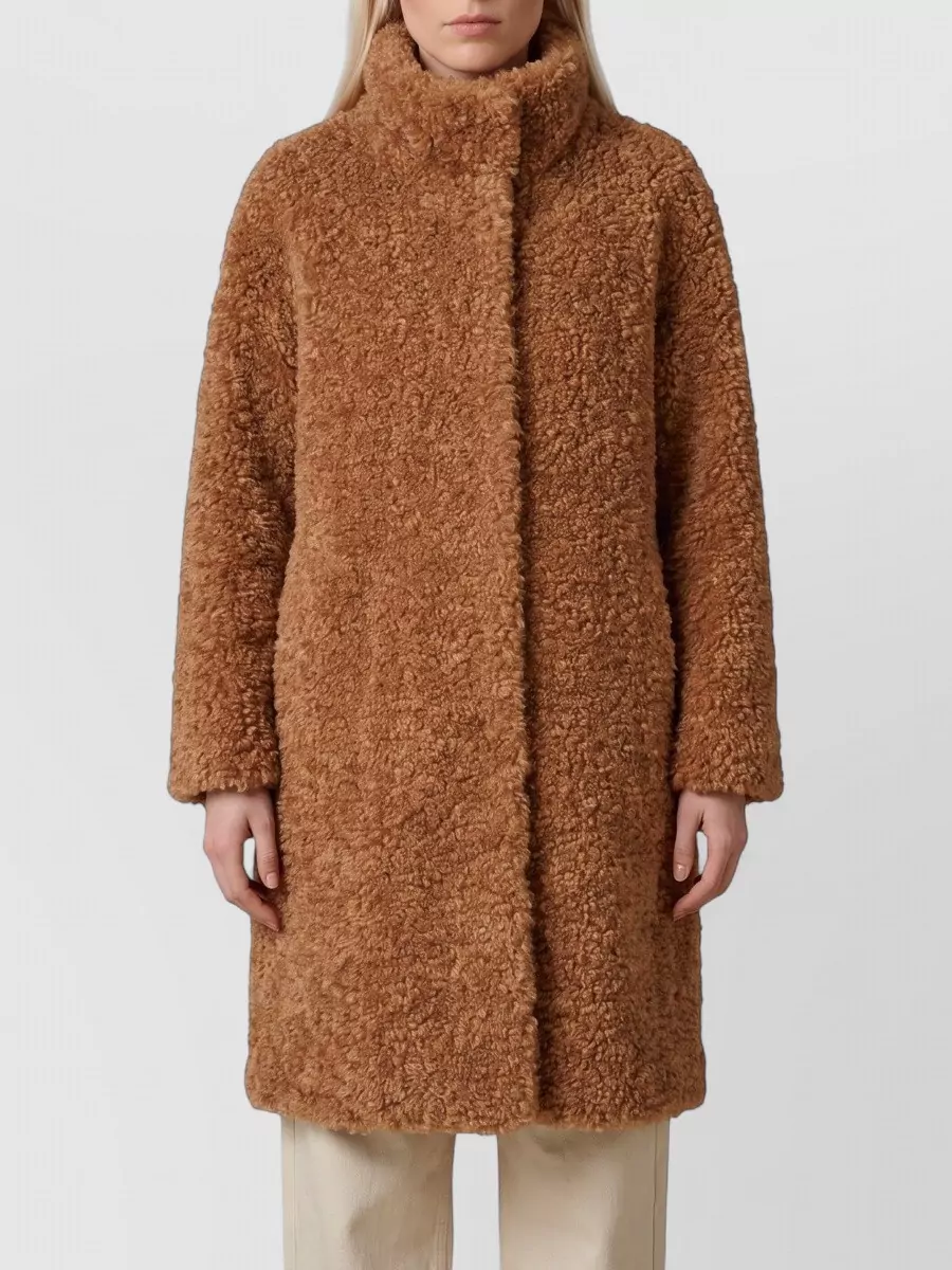 Herno curly faux fur coat