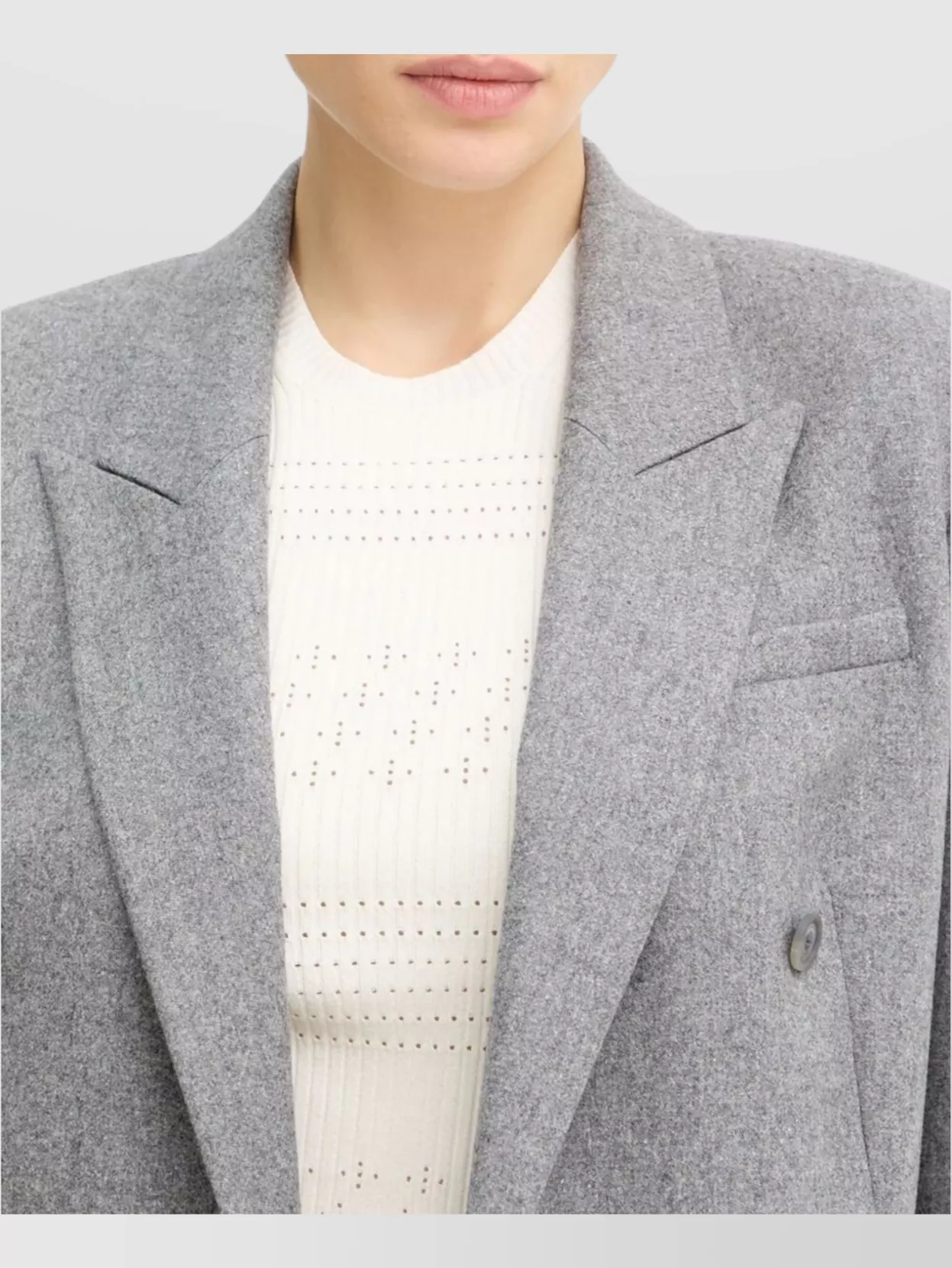 Boss Double-Breasted Longline Blazer Flap Pockets